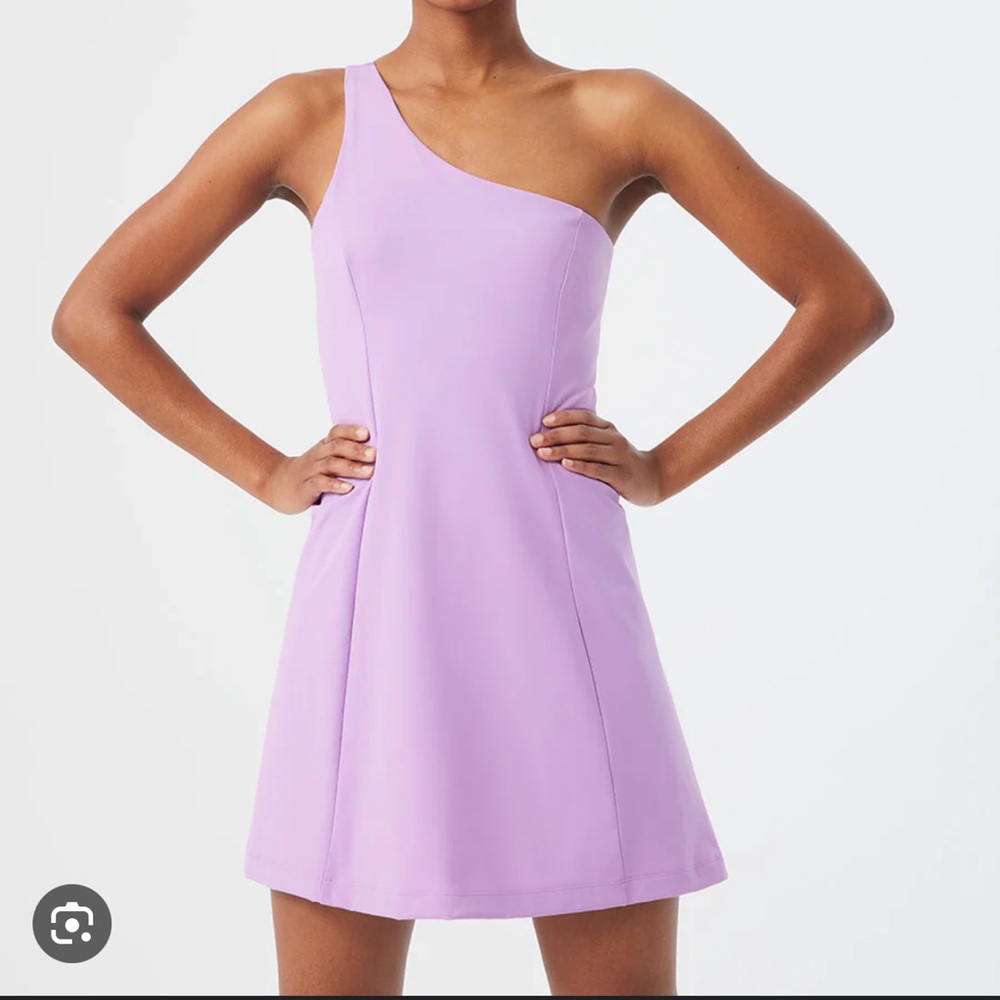Outdoor Voices Lilac One Shoulder Exercise Dress